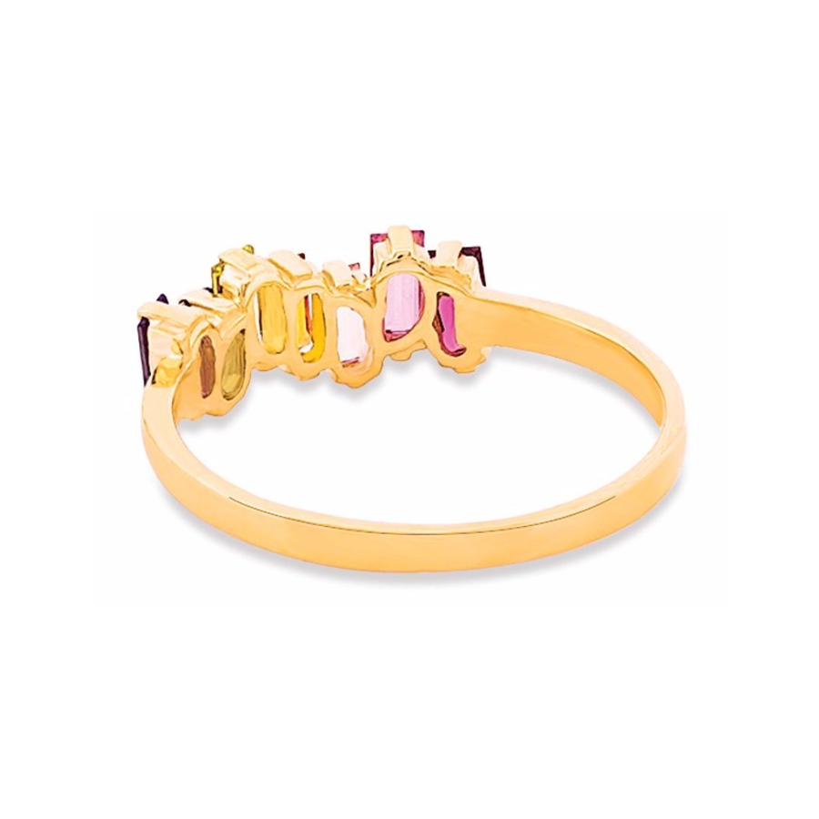 14K RAINBOW AMALFI WAVE BAND