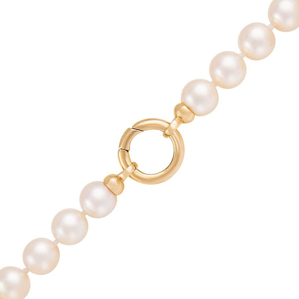 14K AAA 7.5-8.5MM Japanese Akoya Pearl Howie Necklace