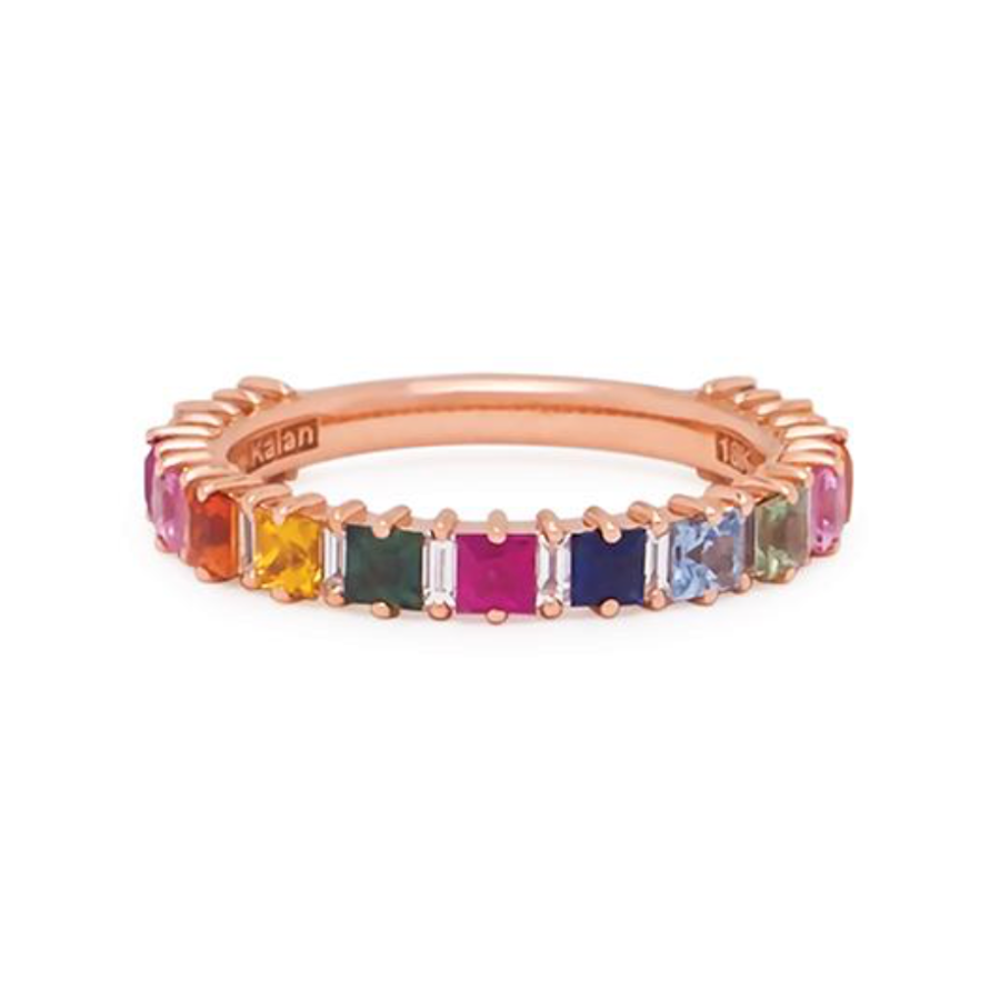 18K RAINBOW SAPPHIRE EMILY BAND