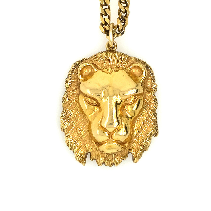 DAVID WEBB VINTAGE LION HEAD NECKLACE