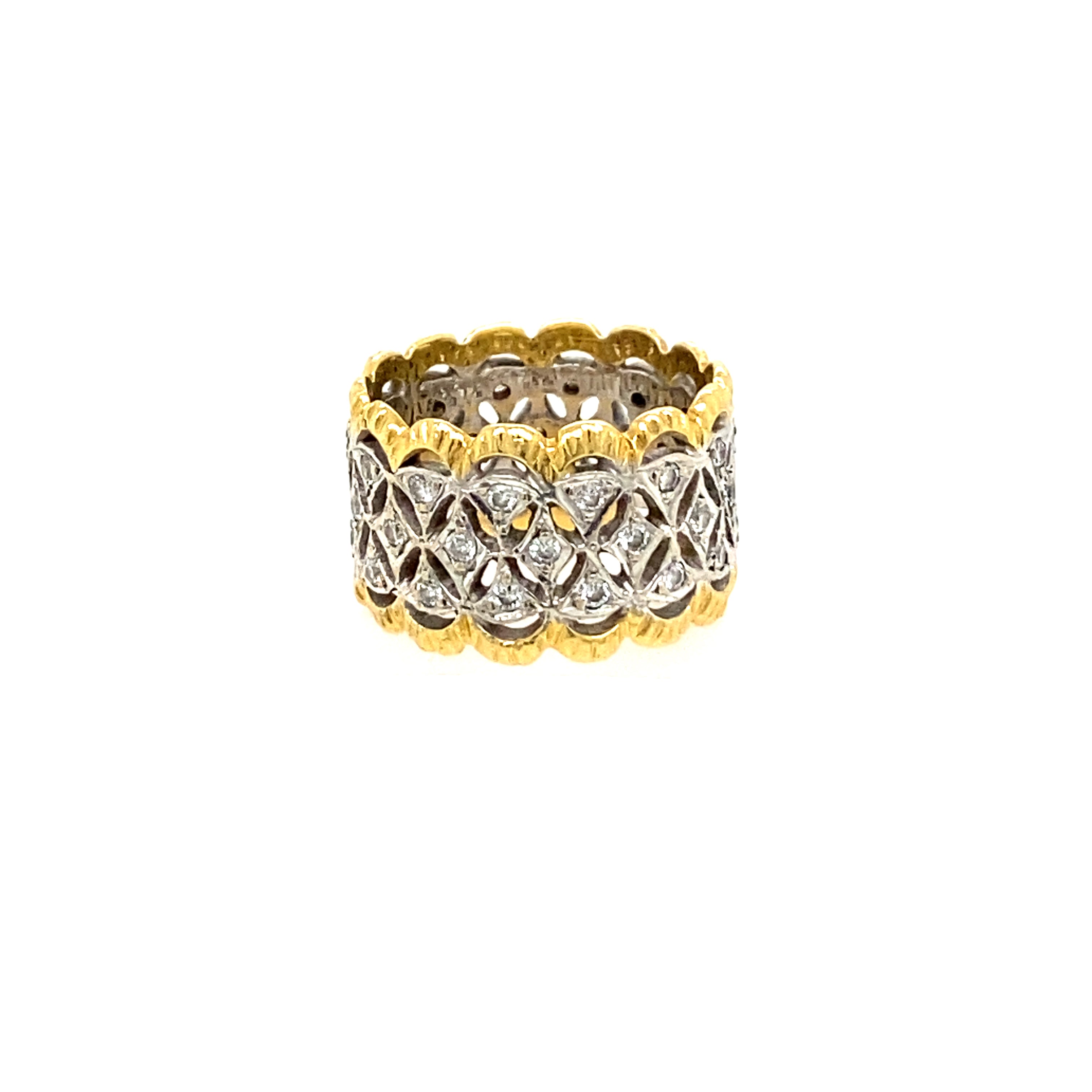 VINTAGE TWO TONE FILIGREE RING