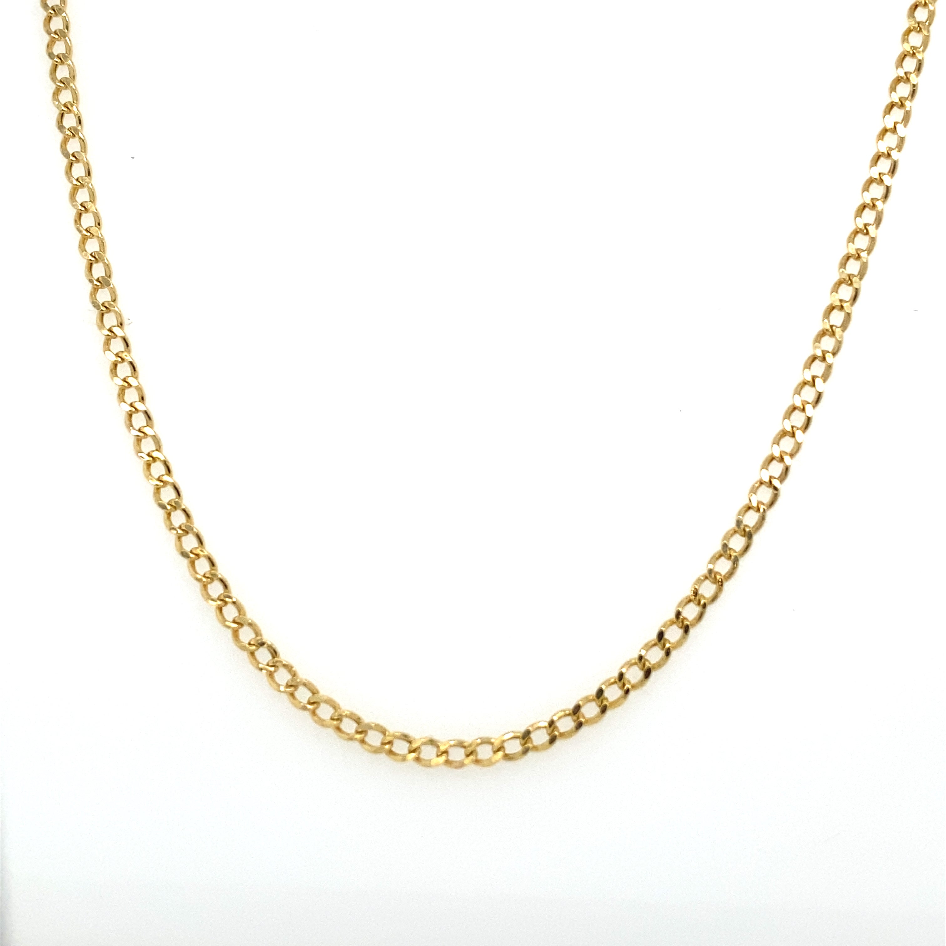 YELLOW GOLD BABY CUBAN NECKLACE