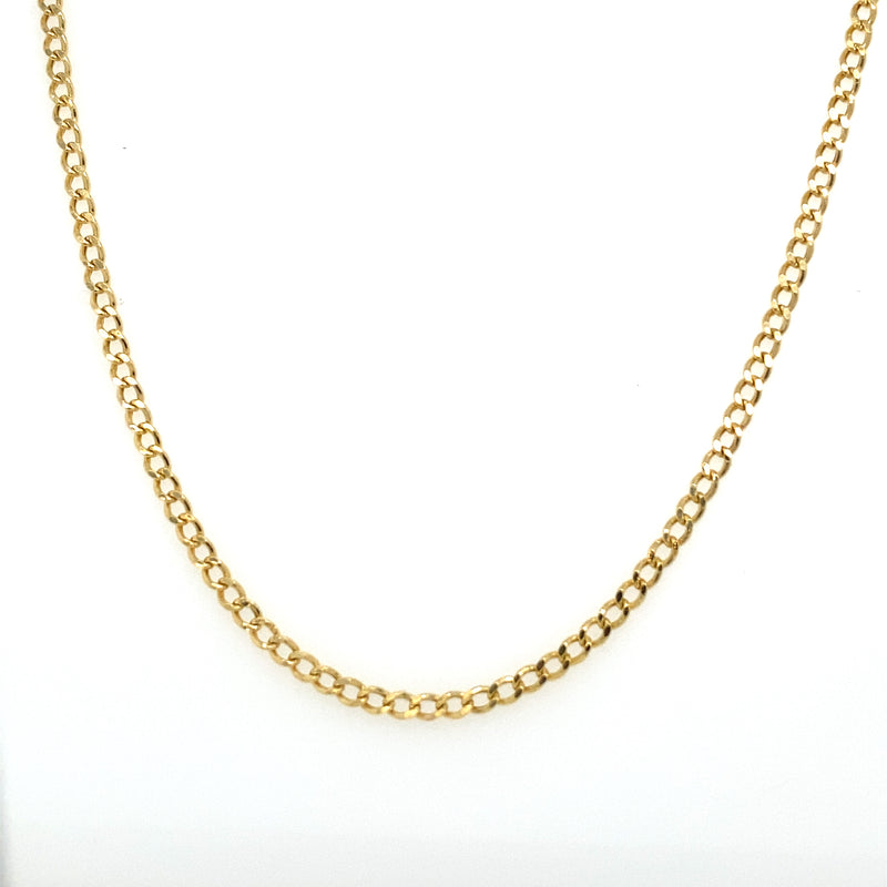 YELLOW GOLD BABY CUBAN NECKLACE