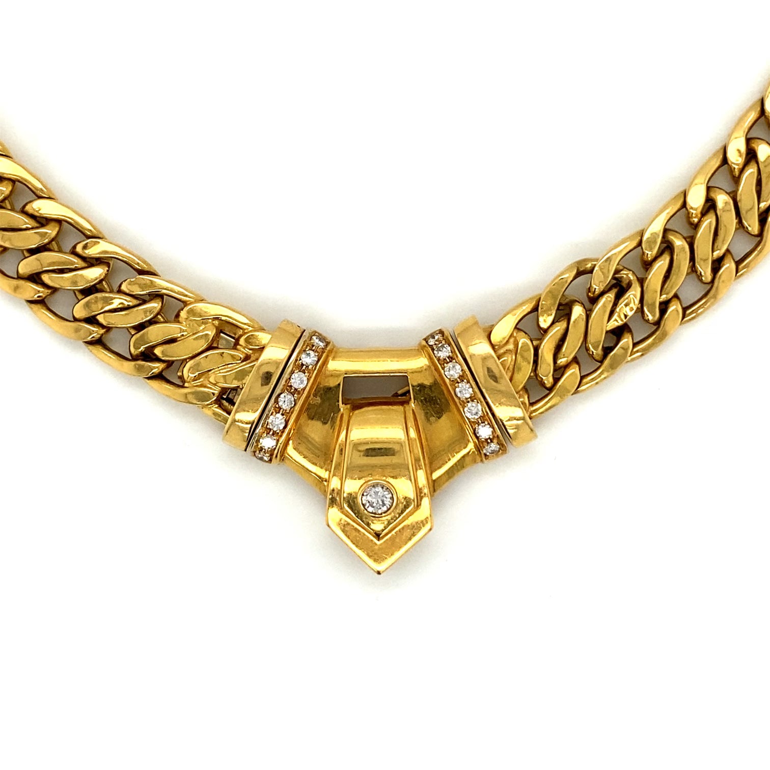 VINTAGE DIAMOND GOLD NECKLACE