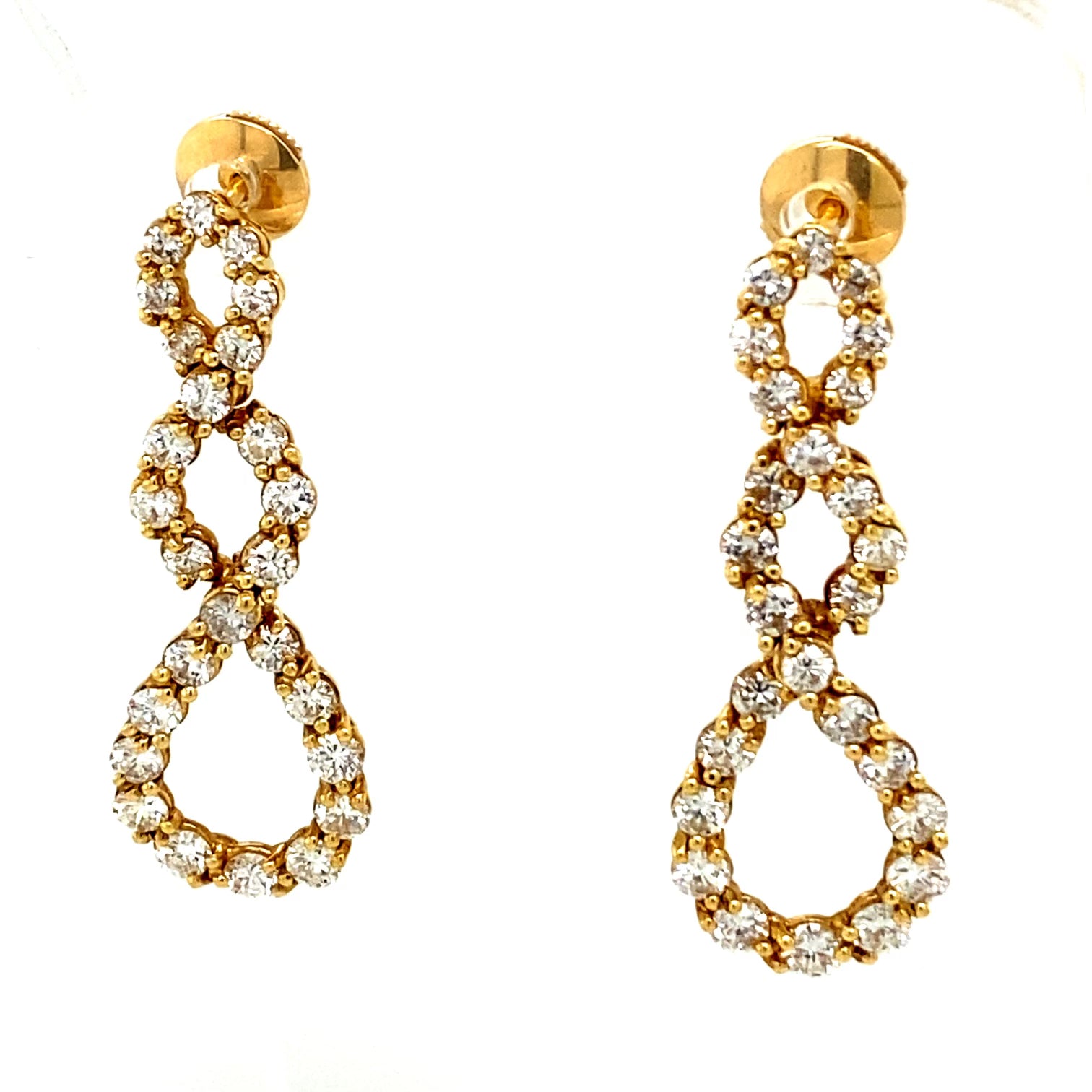 VINTAGE DIAMOND FIGURE-8 EARRINGS