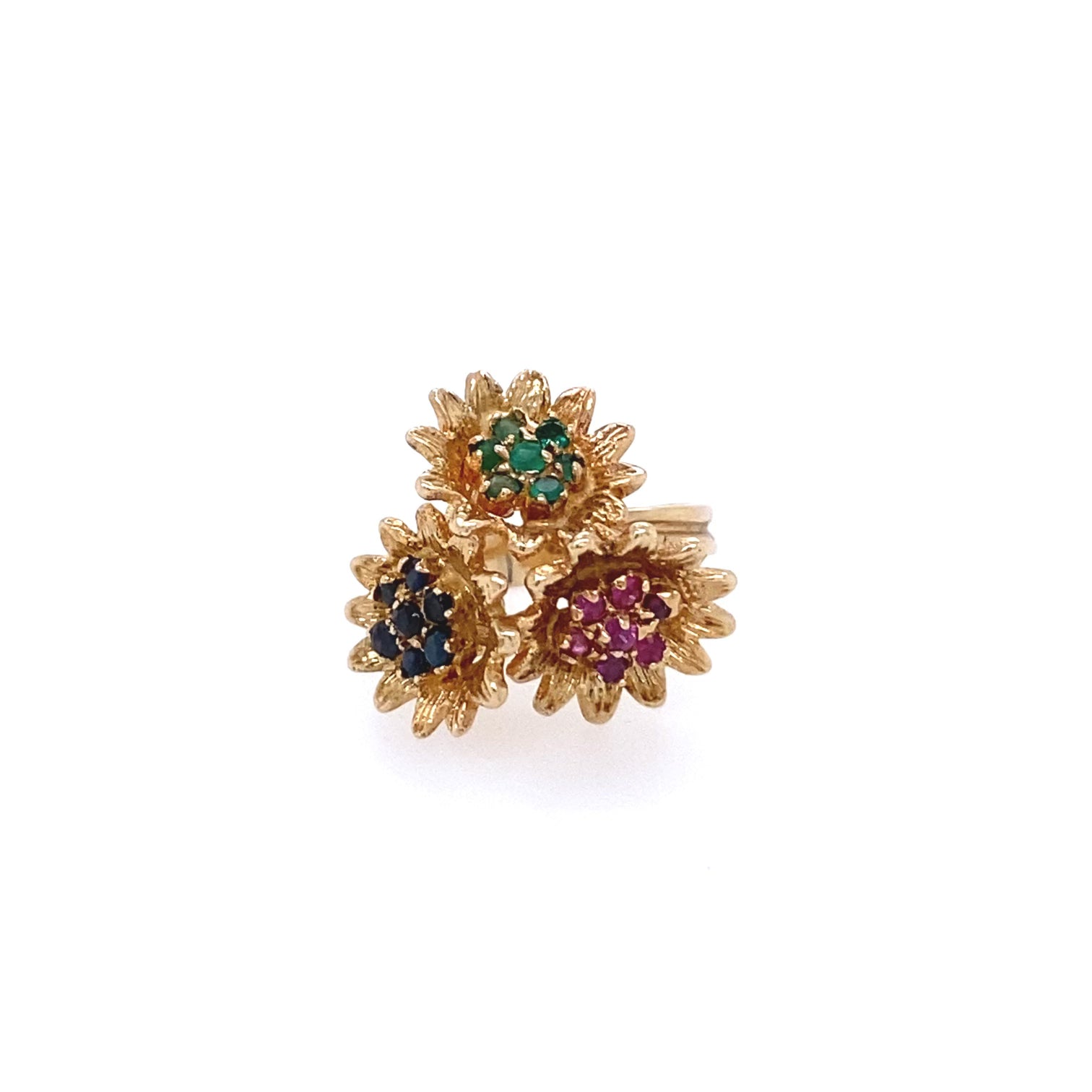 VINTAGE TRIPPLE FLOWER RING