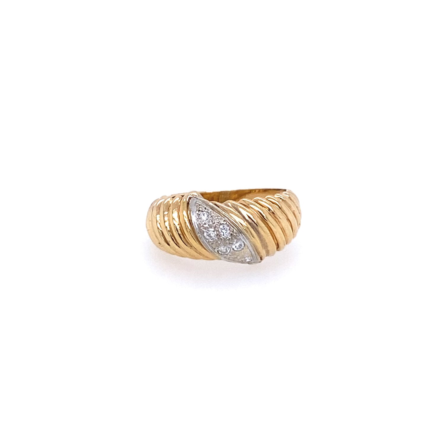 VINTAGE FLUTED DIAMOND BAND