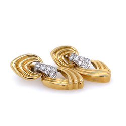 VINTAGE PAVE AND GOLD EARRINGS