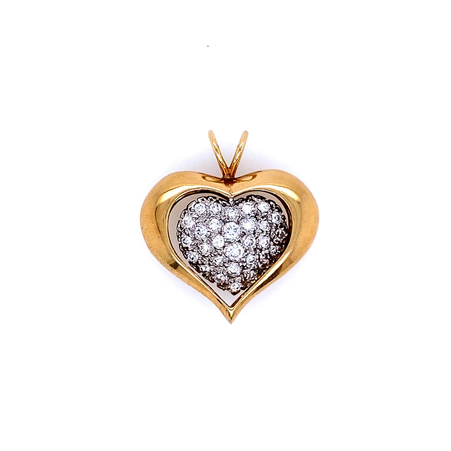 VINTAGE FLOATING HEART PENDANT