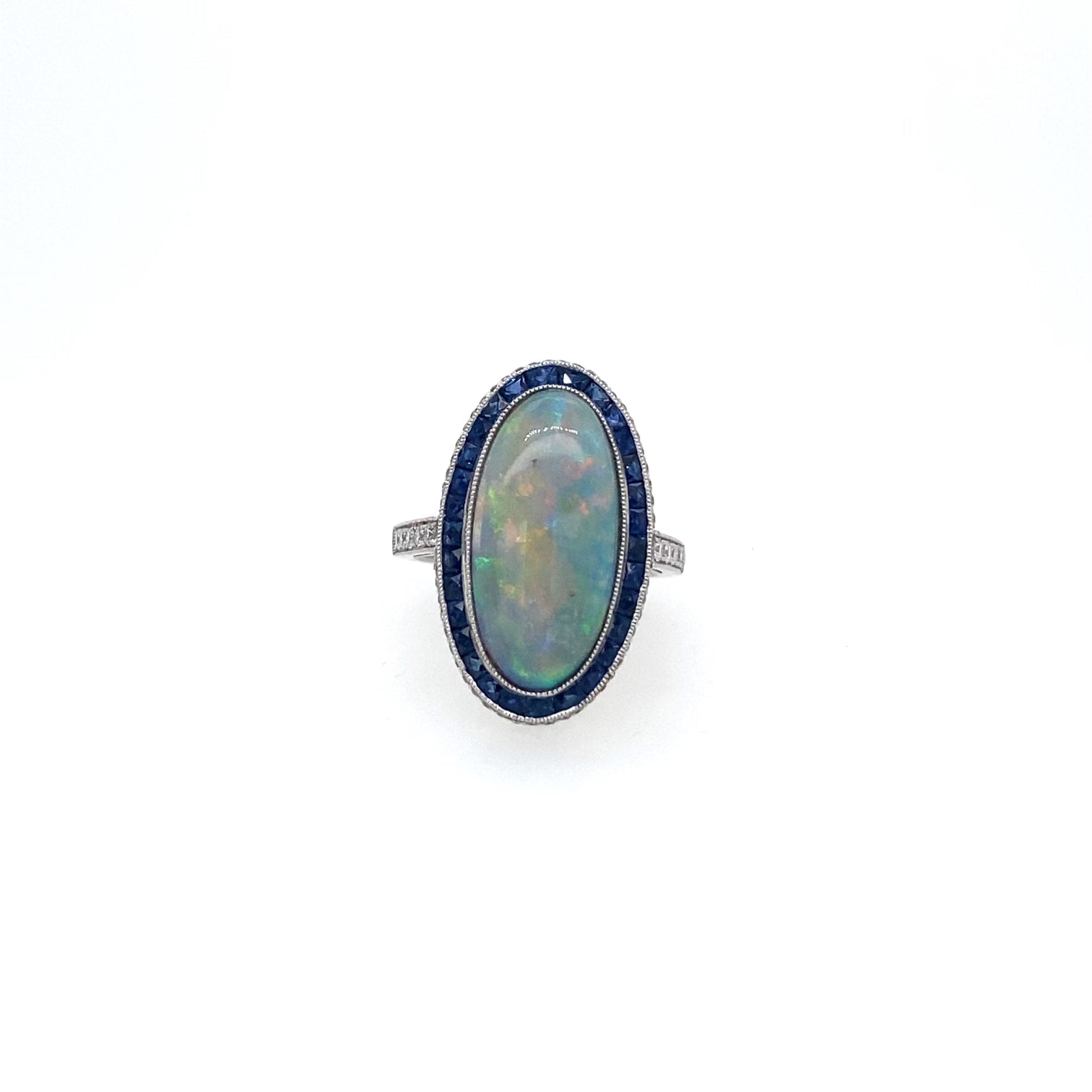 VINTAGE ART DECO STYLE OPAL RING