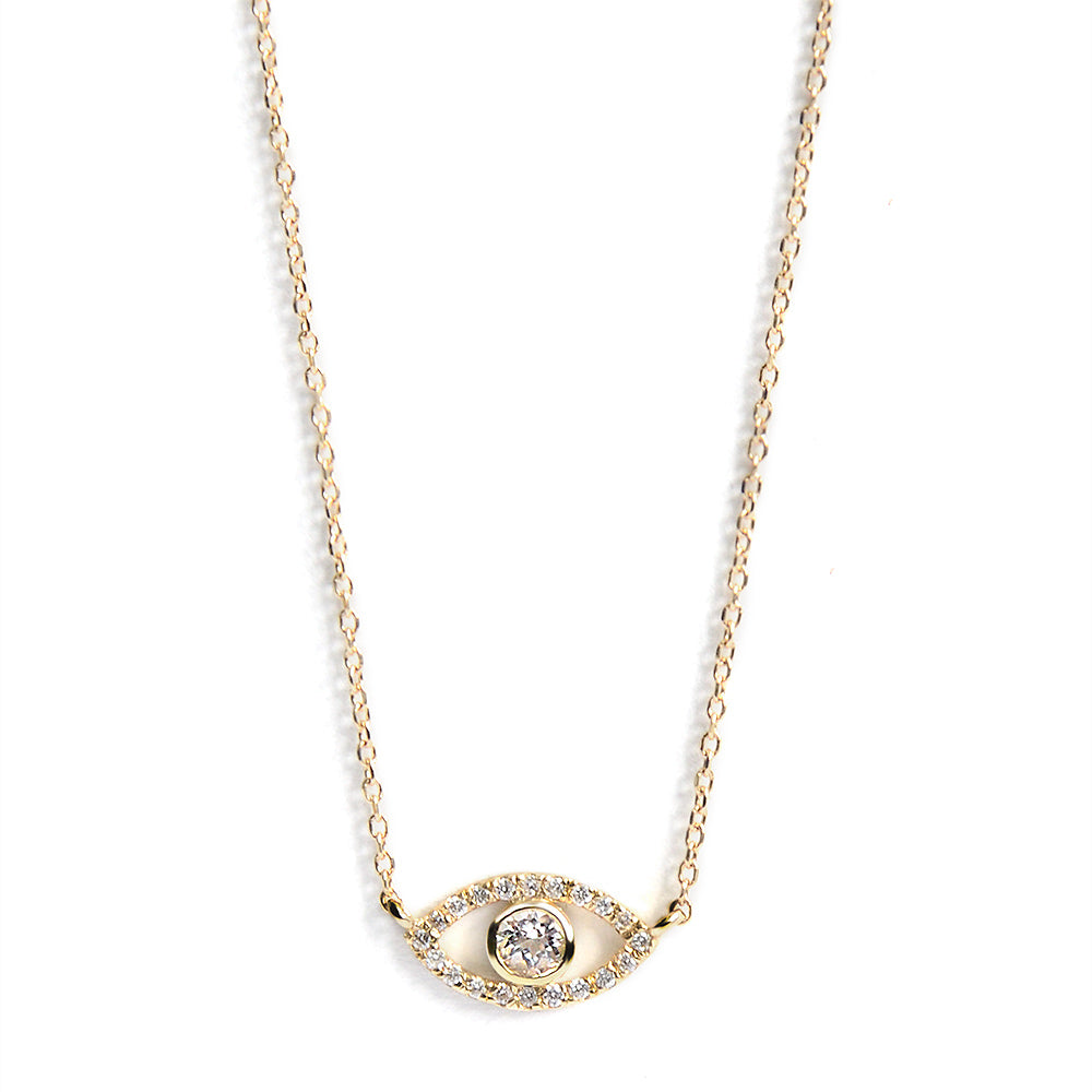 CLASSIQUE PAVE EVIL EYE NECKLACE