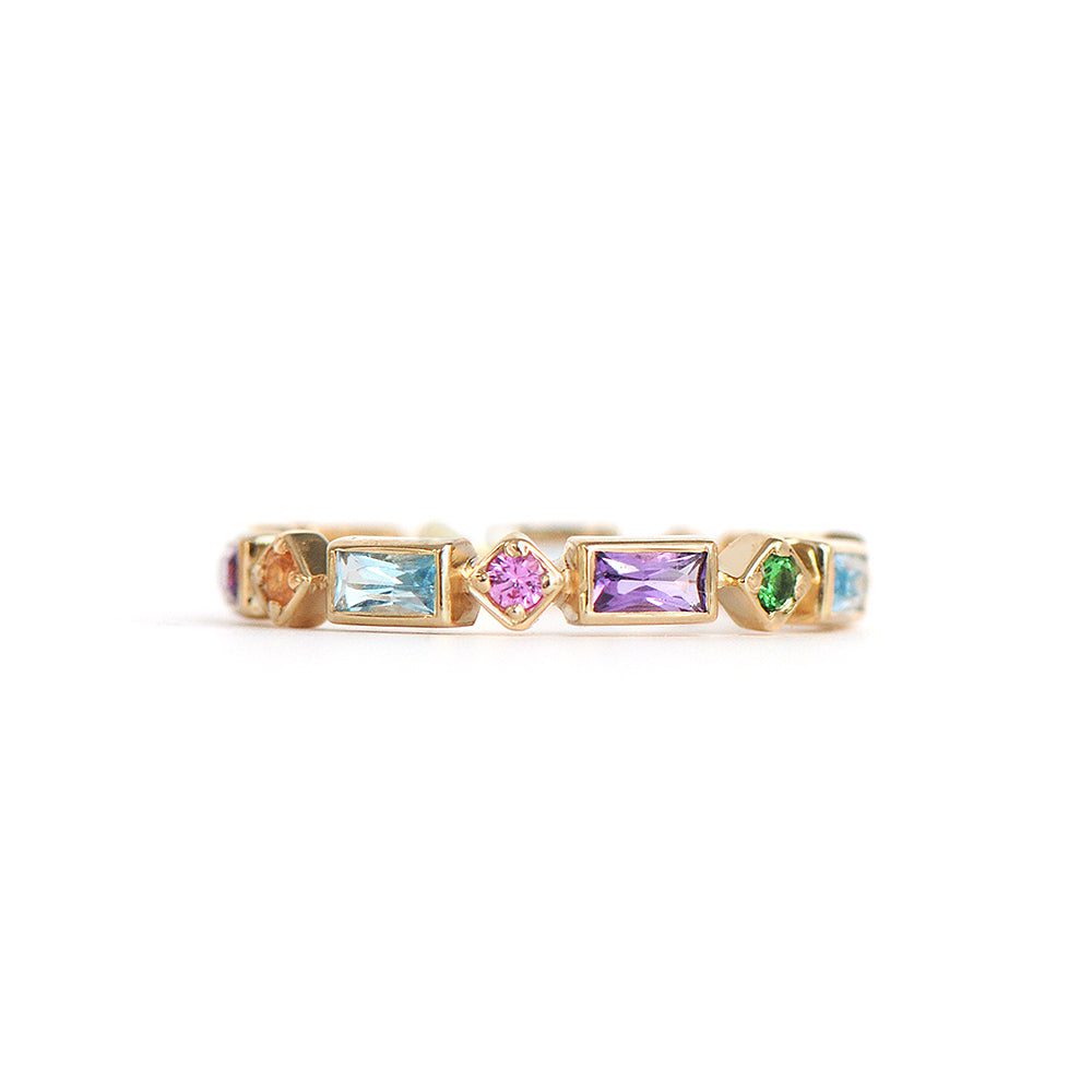 CLEO GEOMETRIC BAGUETTE RING