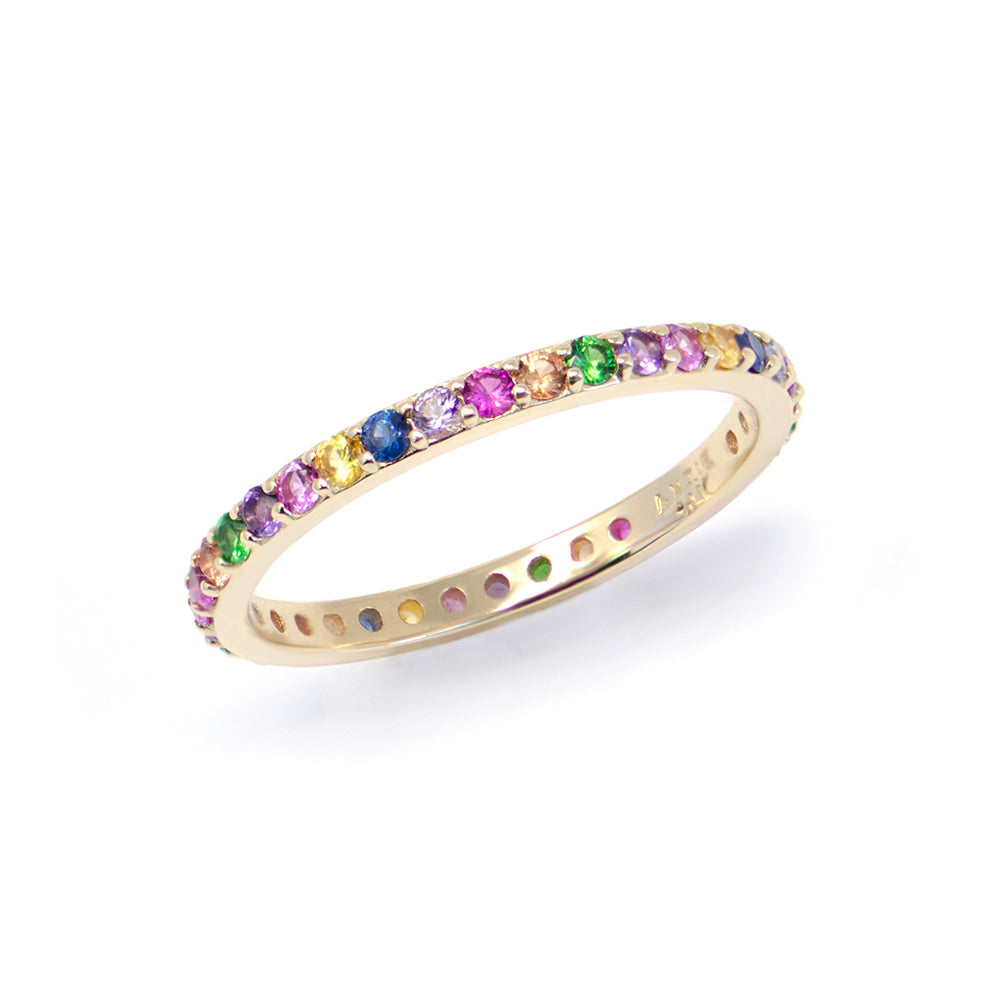 CLASSIQUE PAVE RAINBOW ETERNITY BAND