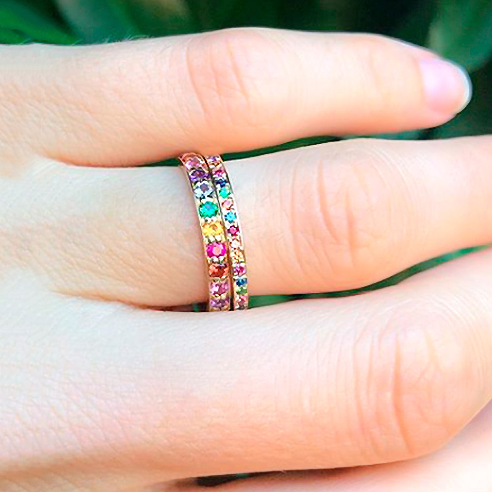 CLASSIQUE PAVE RAINBOW ETERNITY BAND