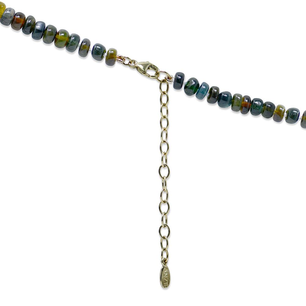 BOHEME SMOOTH MULTICOLORED TOURMALINE RONDELLE NECKLACE