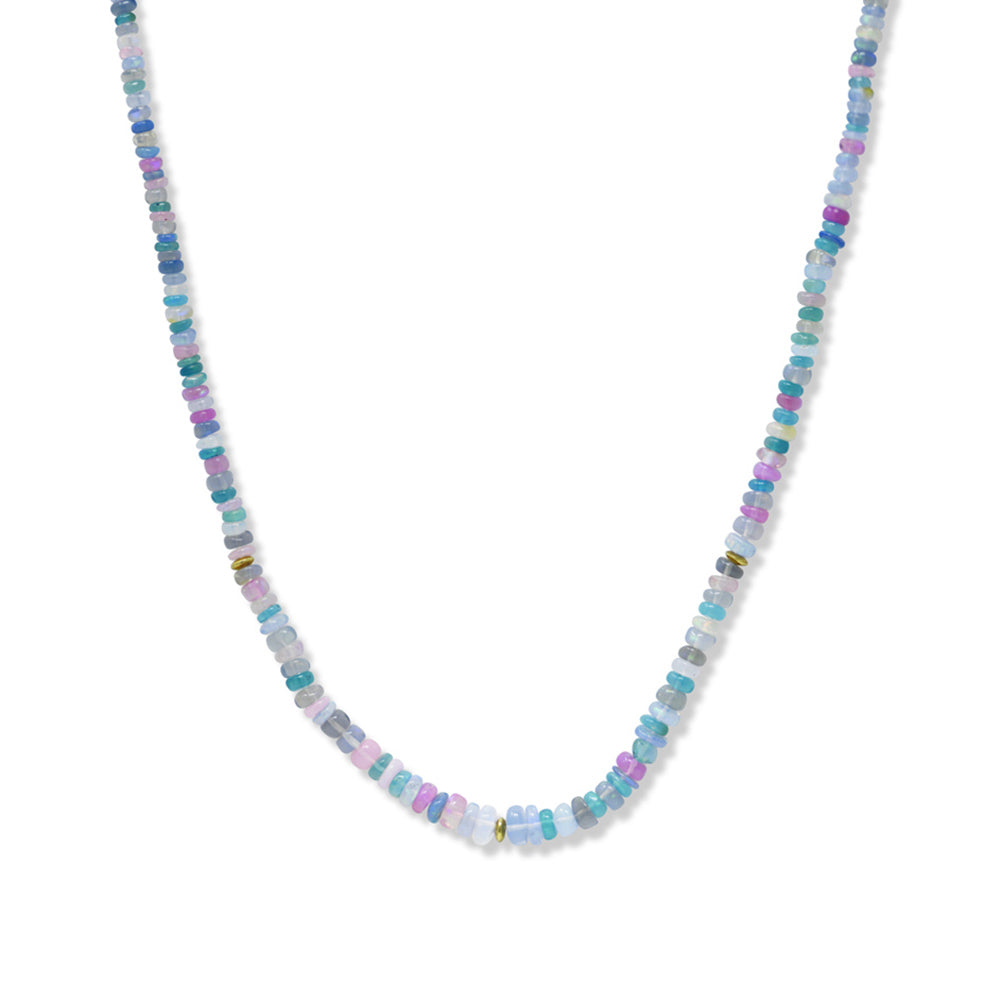 BOHEME SMOOTH DISCO OPAL RONDELLE NECKLACE