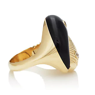 YIN YANG RING - BLACK ONYX