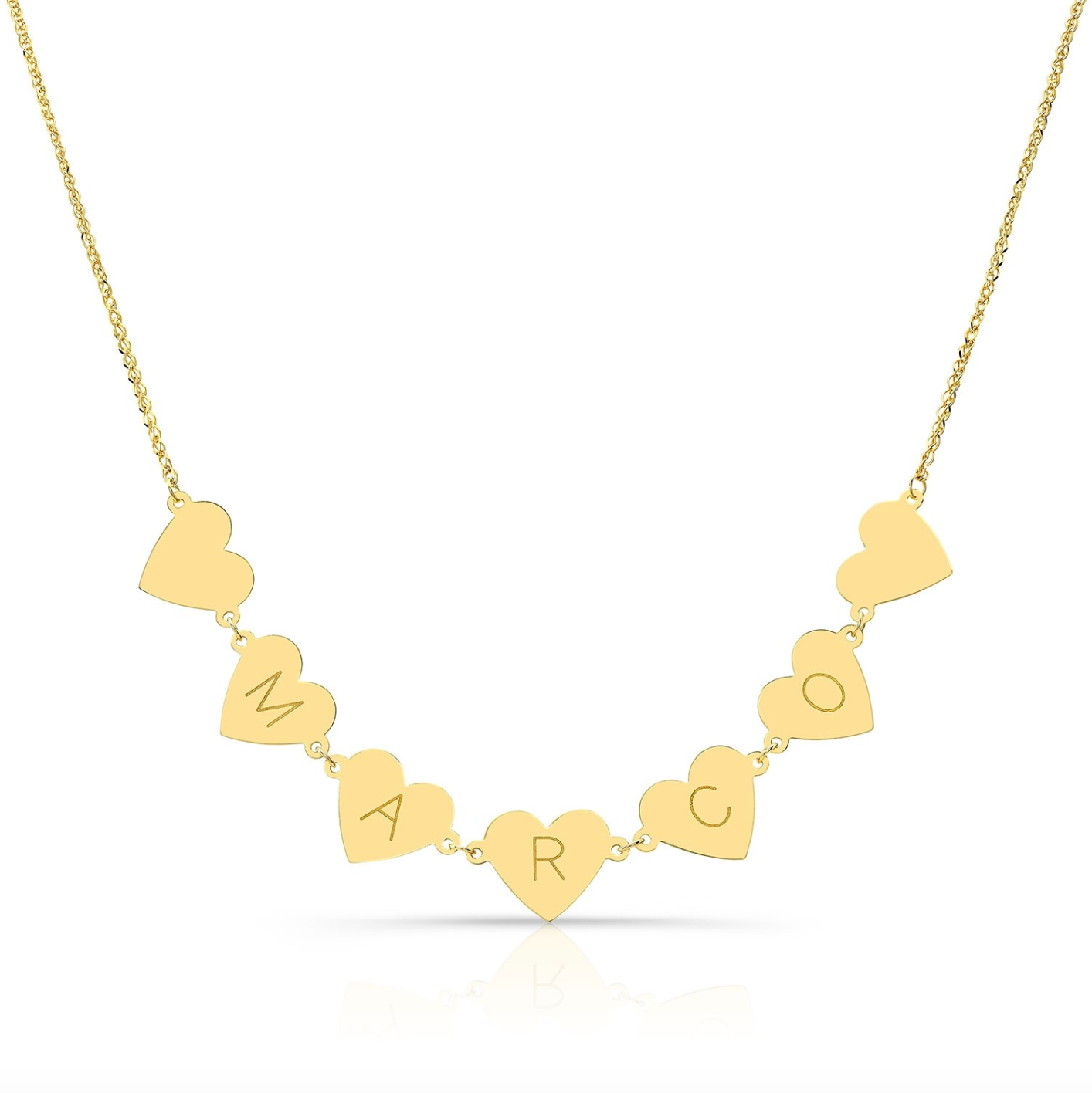 7 FLOATING HEART NECKLACE