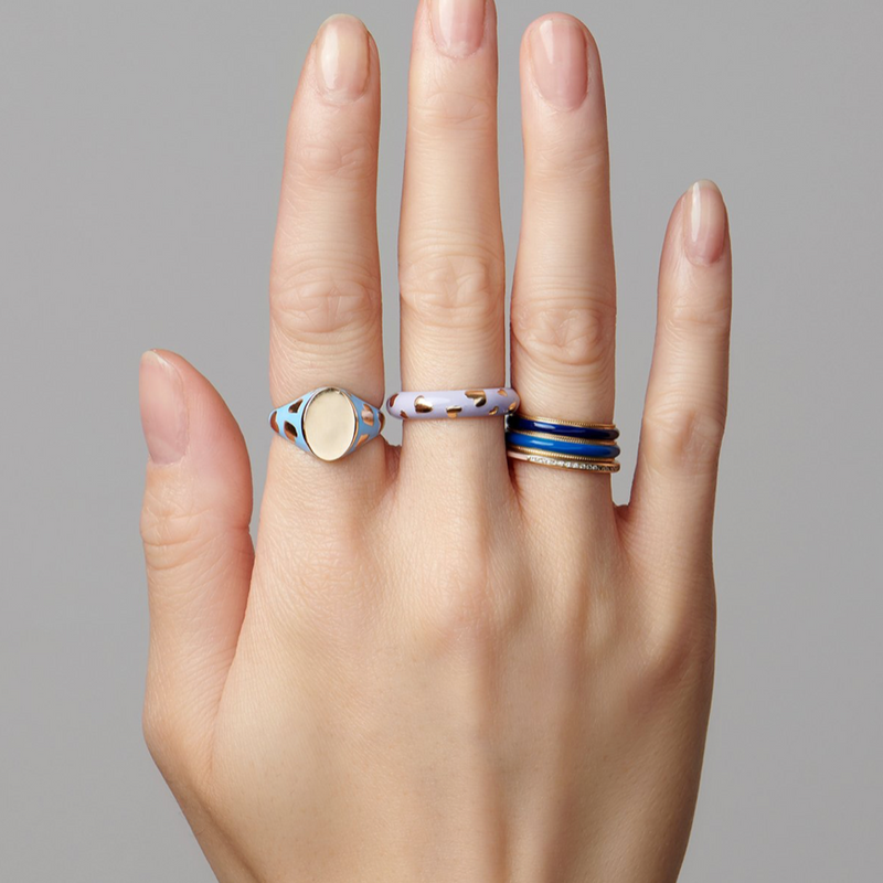 AMOUR SIGNET RING - PURPLE