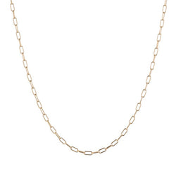 23" ROUNDED PAPERLINK CHAIN NECKLACE