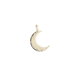 GOLD AND DIAMOND CRESCENT MOON
