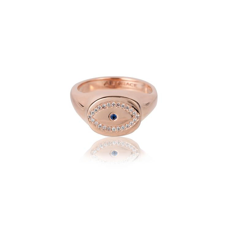 EVIL EYE SIGNET RING