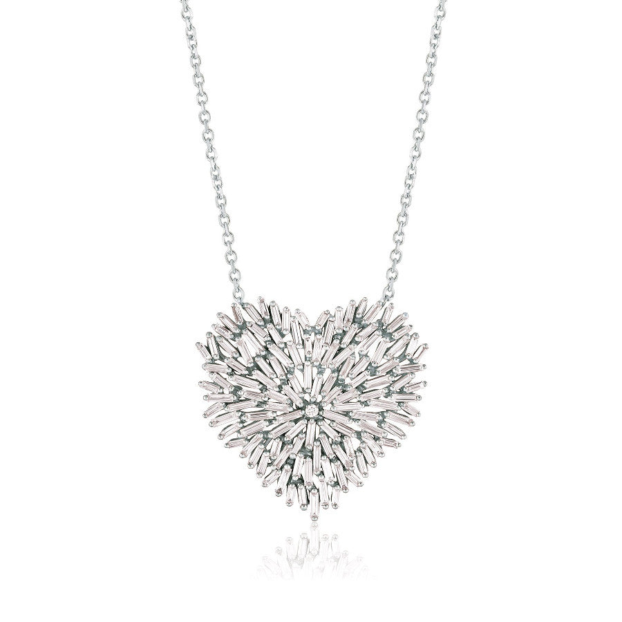 18K FIREWORKS LARGE HEART PENDANT