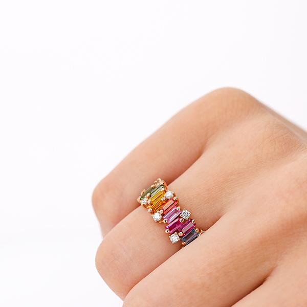 18K AUDREY RAINBOW RING