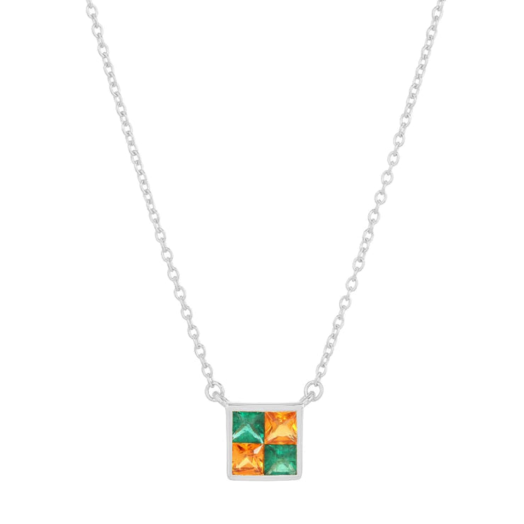 CHARMED CHECKER NECKLACE