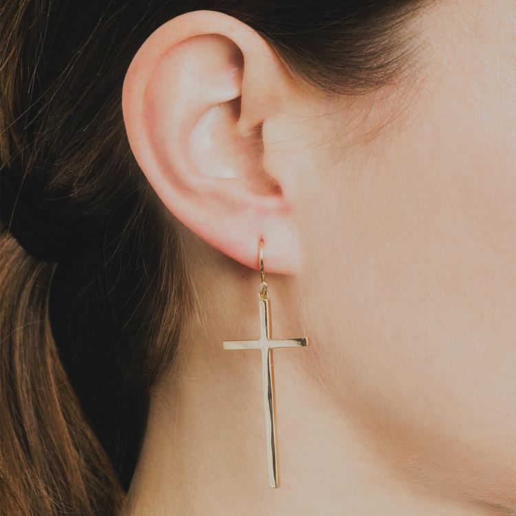 Dangle Cross Earrings