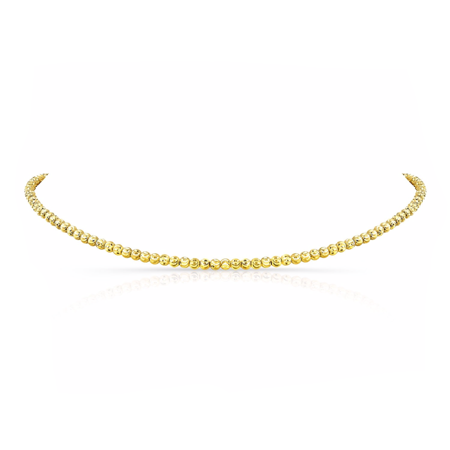 DIAMOND CUT BEAD CHOKER