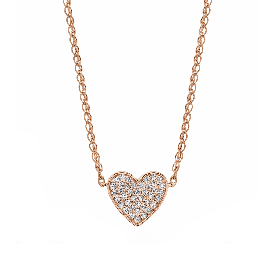 DIAMOND FLOATING HEART NECKLACE