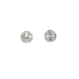 0.53ct BAGUETTE ILLUSION STUD