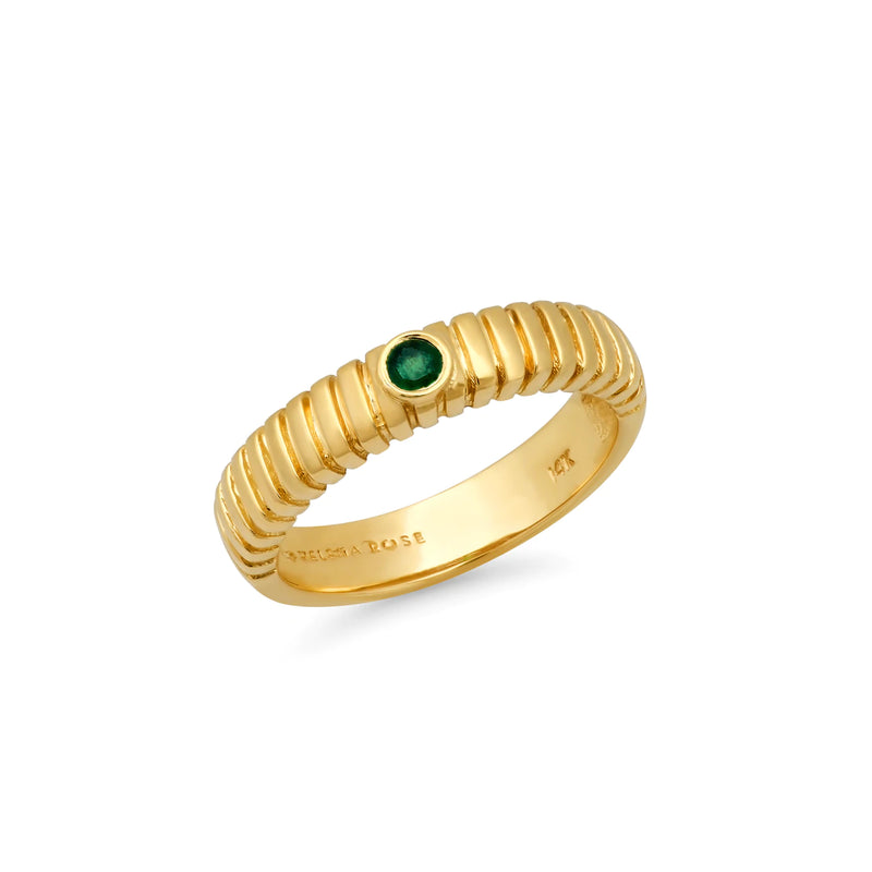 EDIE RING WITH EMERALD