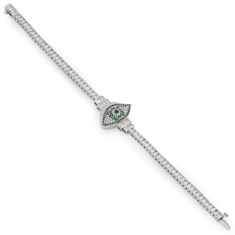 Evil Eye Diamond Tennis Bracelet