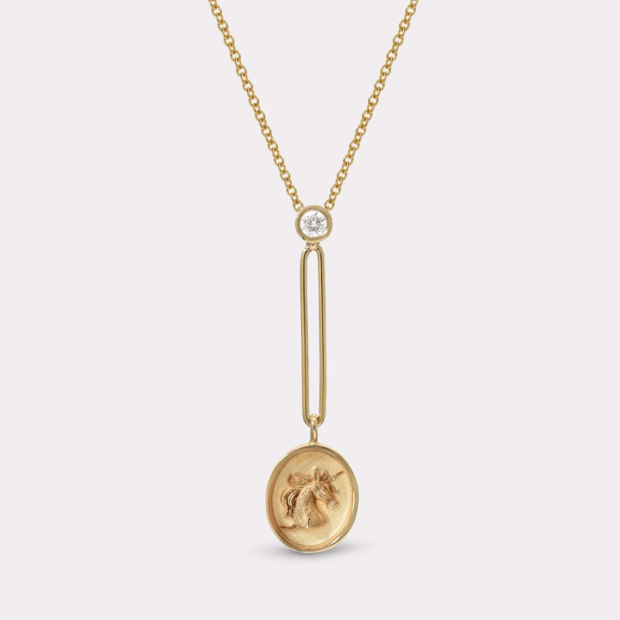 FANTASY SIGNET PENDANT NECKLACE