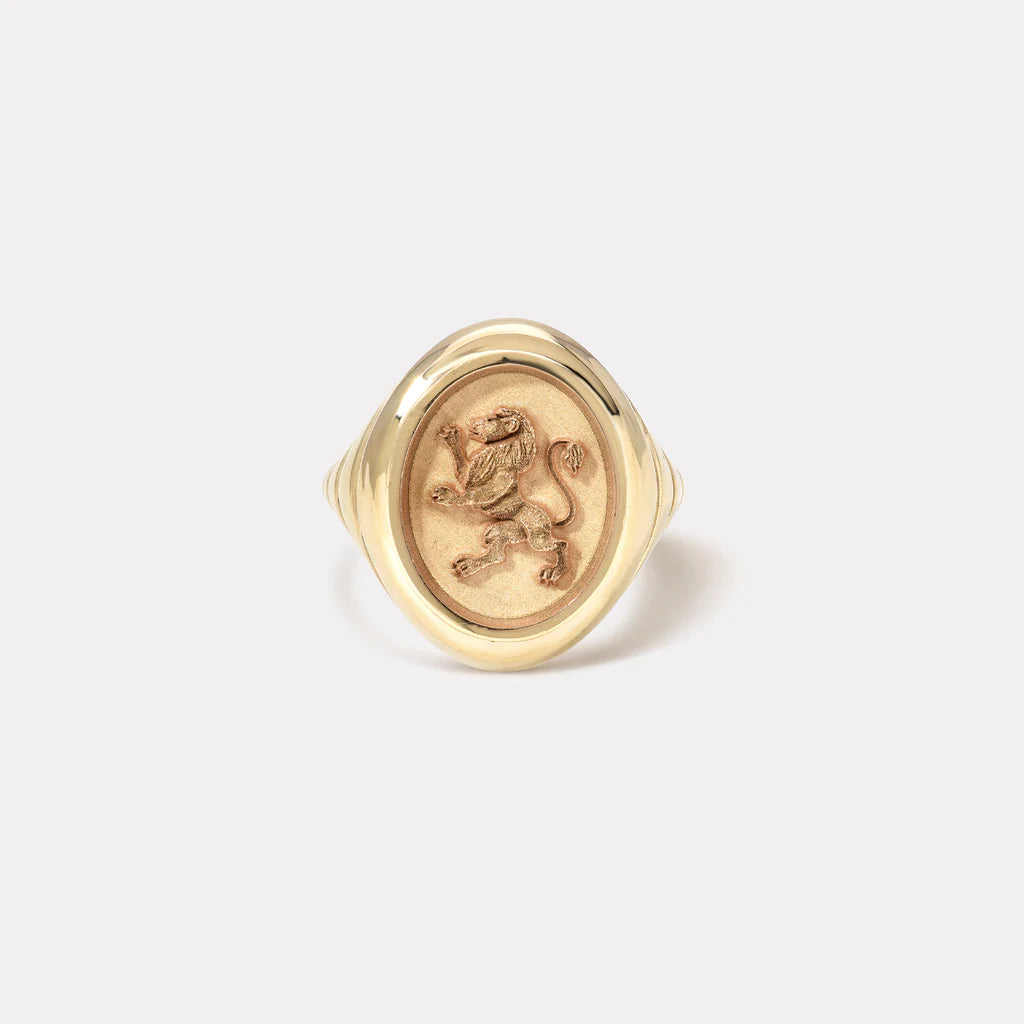 GRANDFATHER FANTASY SIGNET - 14K YELLOW GOLD