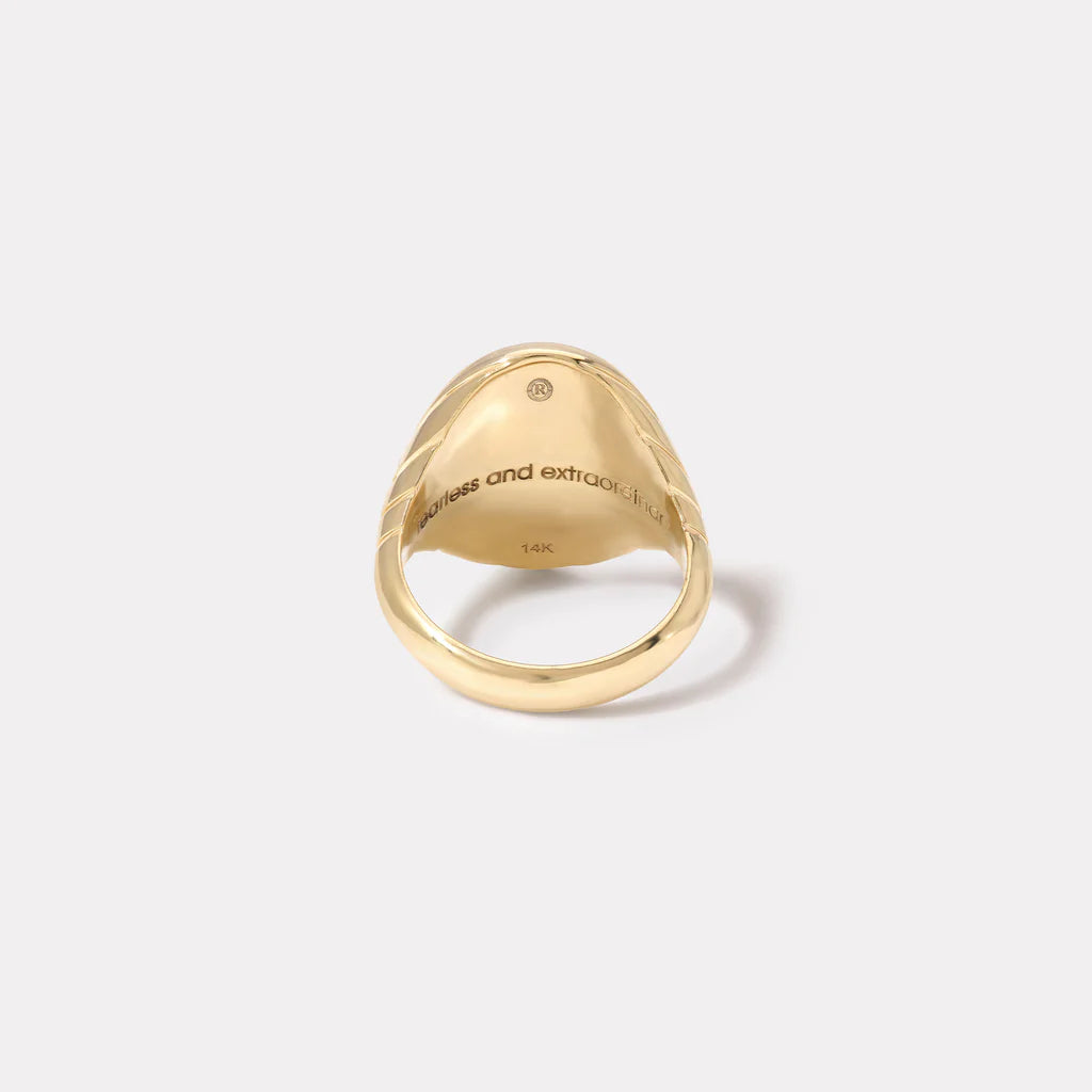 GRANDFATHER FANTASY SIGNET - 14K YELLOW GOLD