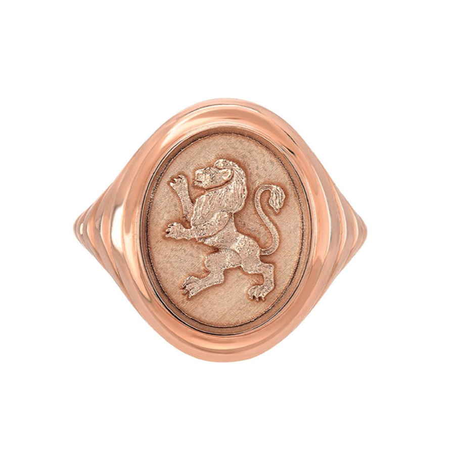 GRANDFATHER FANTASY SIGNET - 14K ROSE GOLD