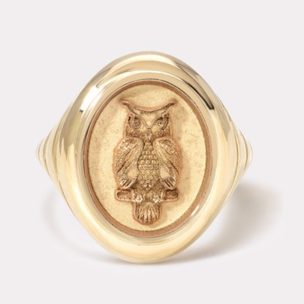 GRANDFATHER FANTASY SIGNET - 14K YELLOW GOLD