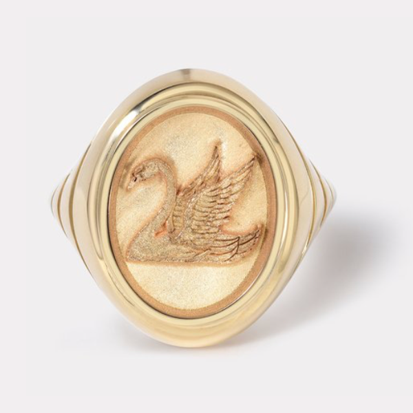 GRANDFATHER FANTASY SIGNET - 14K YELLOW GOLD