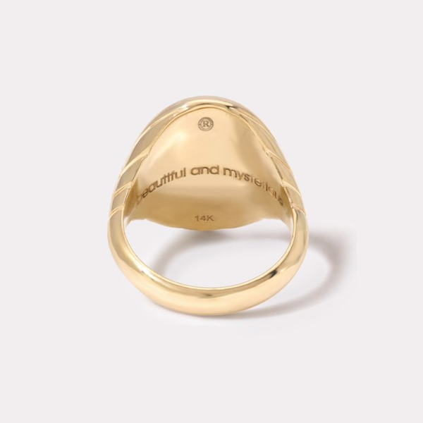 GRANDFATHER FANTASY SIGNET - 14K YELLOW GOLD