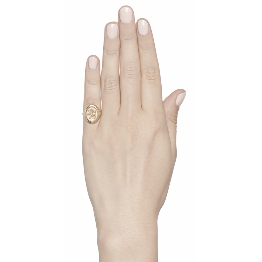 GRANDFATHER FANTASY SIGNET - 14K YELLOW GOLD