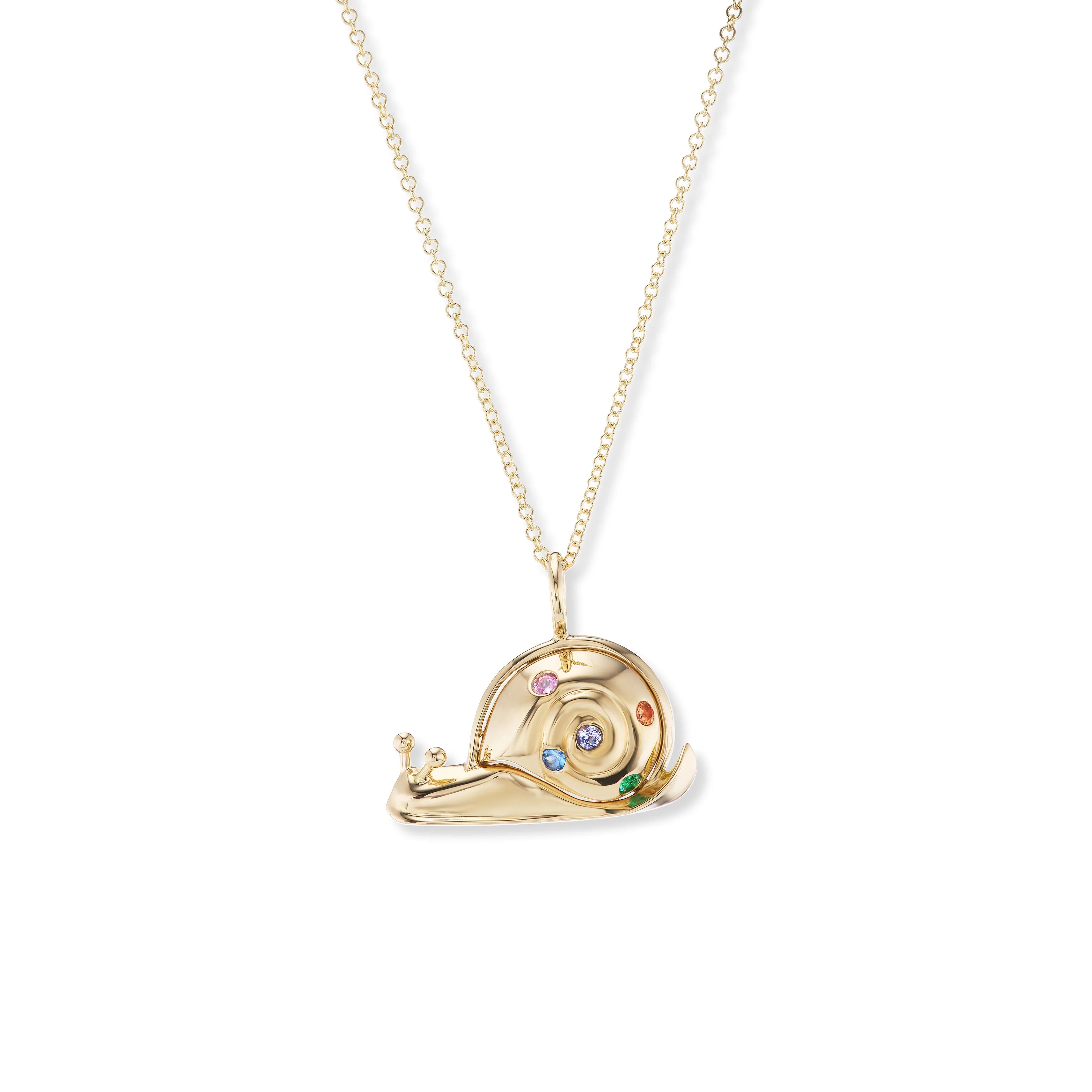 SMALL SNAIL PENDANT - GOLD