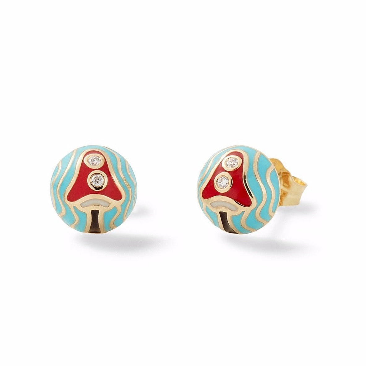 MAGIC SHROOM MINI BUTTON STUDS