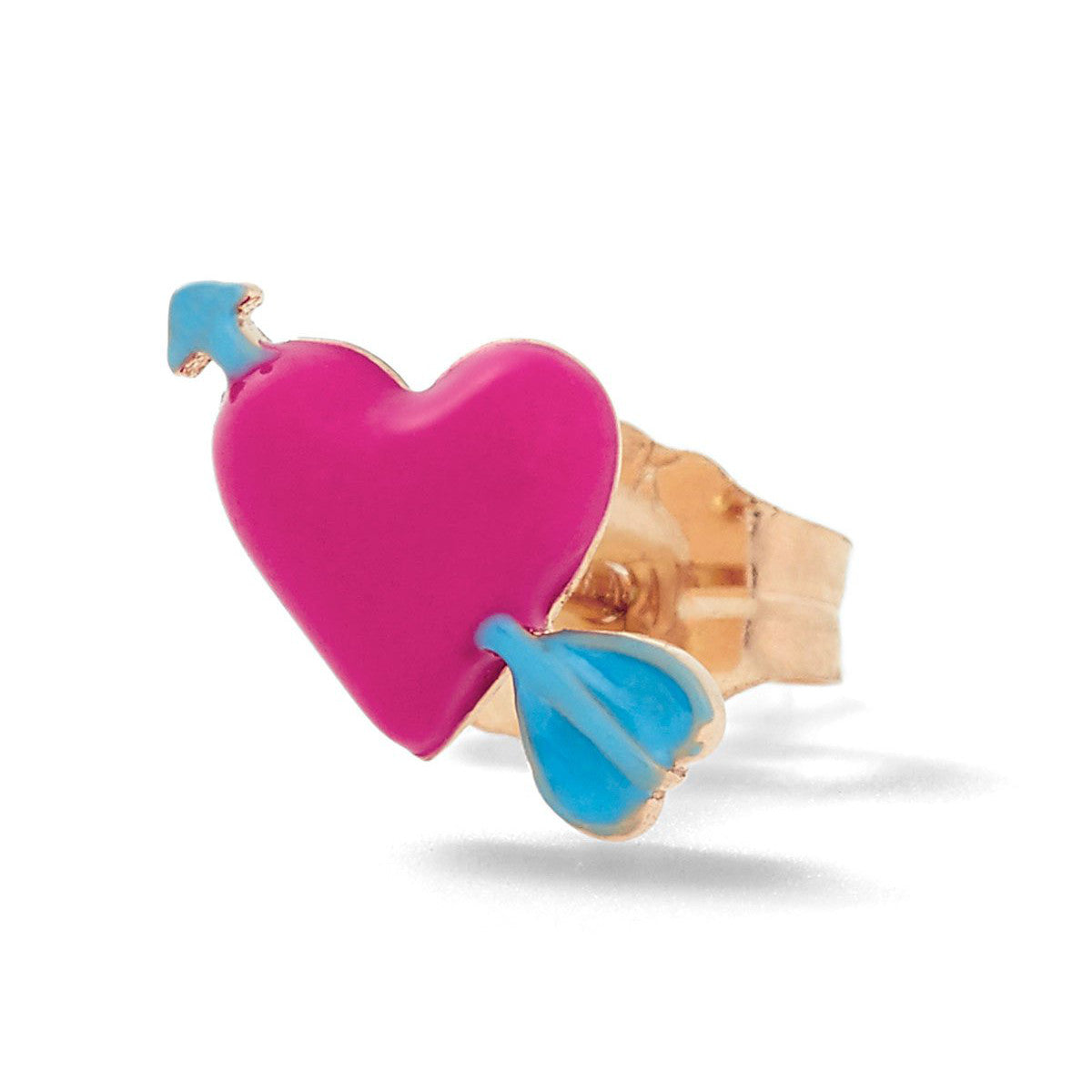 HEART WITH ARROW STUD