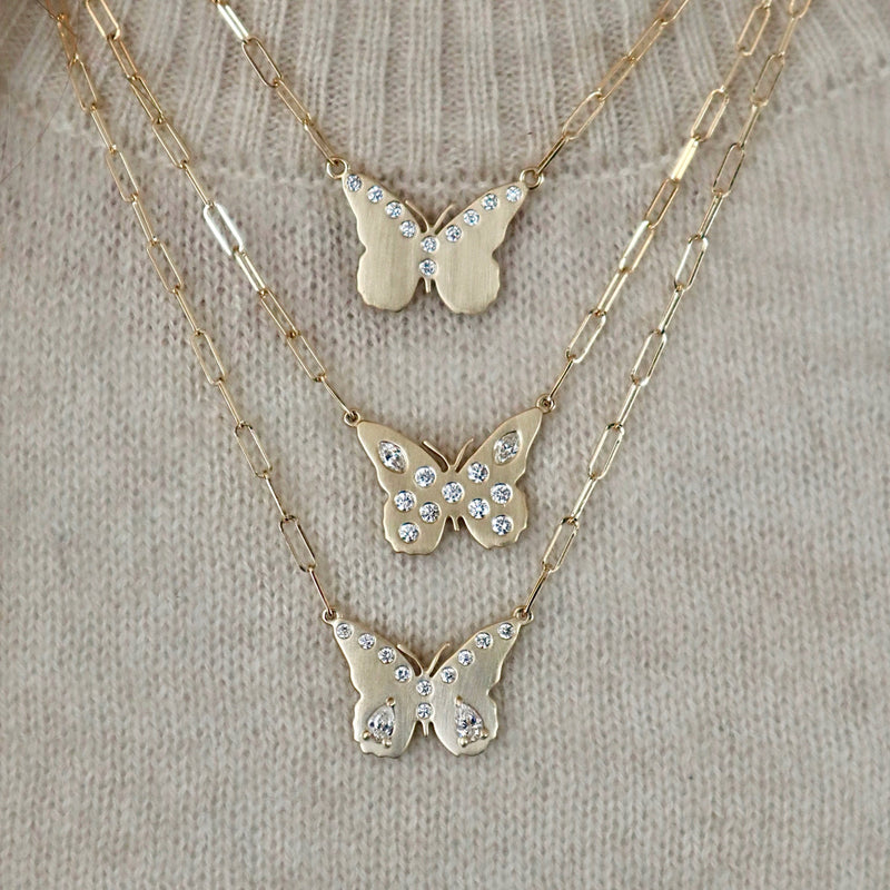 Butterfly Necklace - 24k Gold Necklace - Gold Butterfly Necklace - Lulus