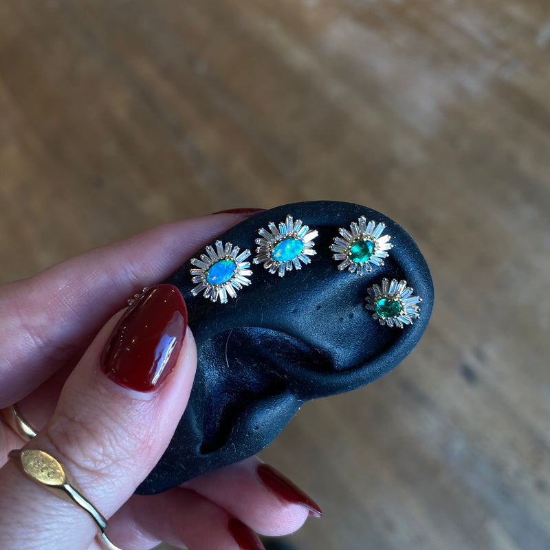 18K ONE OF A KIND OPAL STUDS