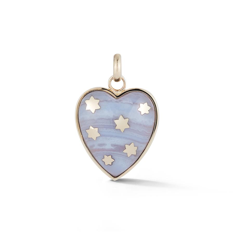 14K Gold & Chalcedony Anna Heart Charm