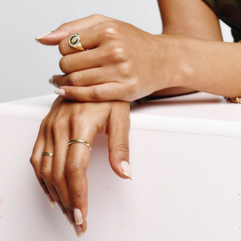 Signature Diamond Pavé Signet Ring – Lucy Delius Jewellery